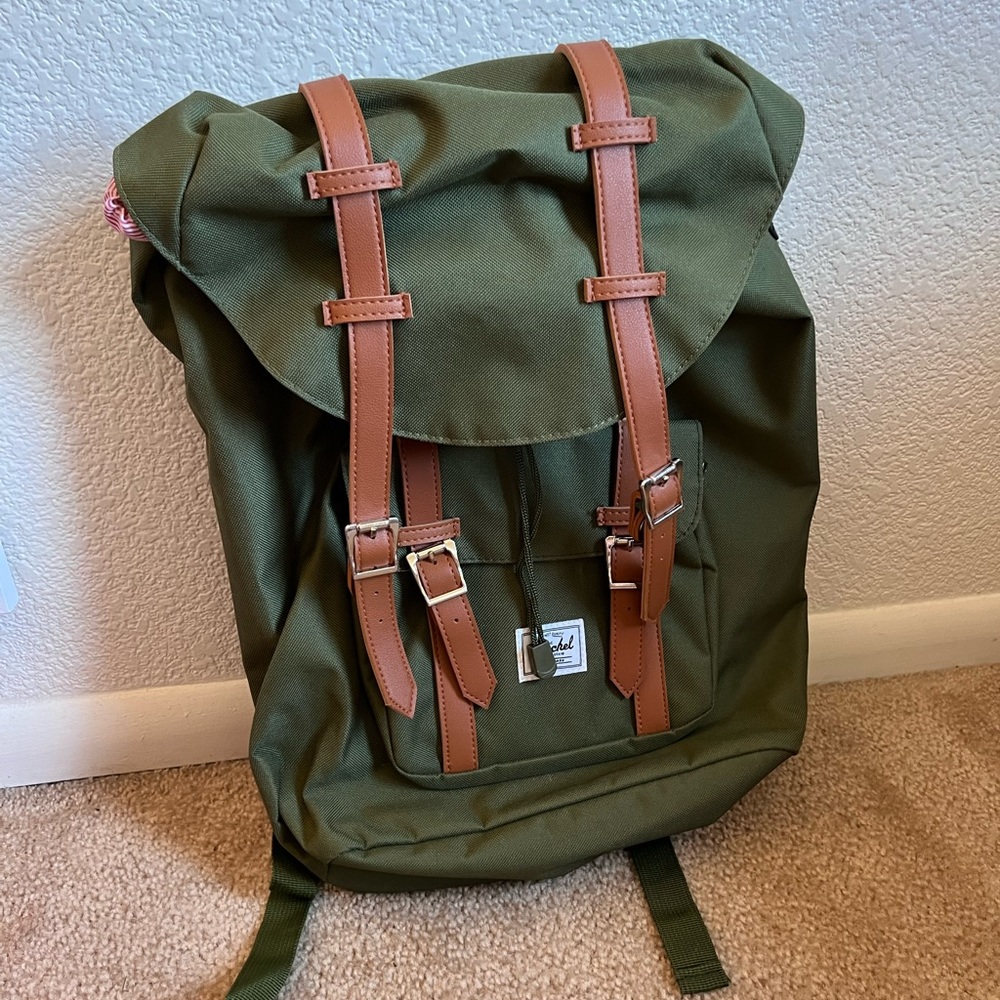 Herschel green backpack